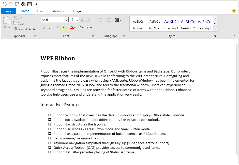 WPF Ribbon