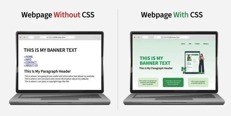 Webpage-With---without-CSS