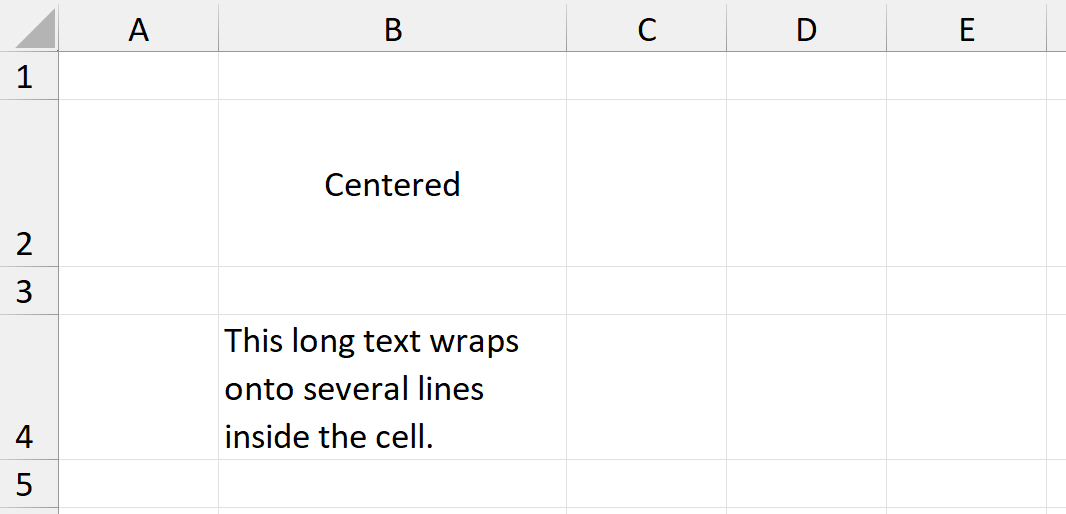 Center-aligned and wrapped text in Excel cells, done in C# Excel cell centered alignment and wrapped text created with GemBox.Spreadsheet